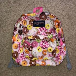 Pink Donut Jansport backpack